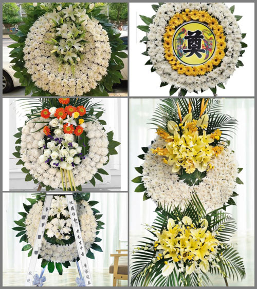 湖北孝感市大悟县四姑镇田河村花圈速递